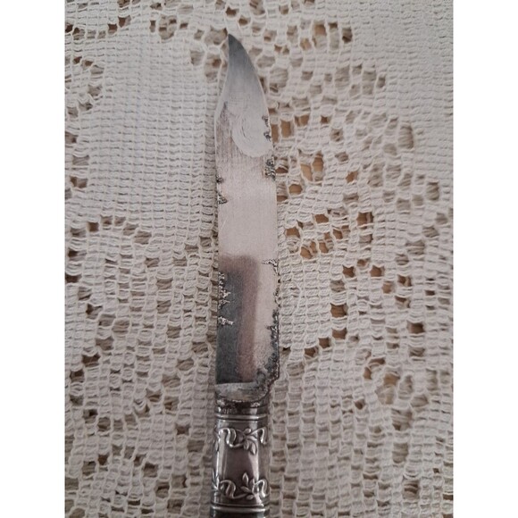 Vtg Lot (5) Landers Frary Clark Mother Pearl Sterling Banded Handle Fruit Knives - Picture 3 of 7